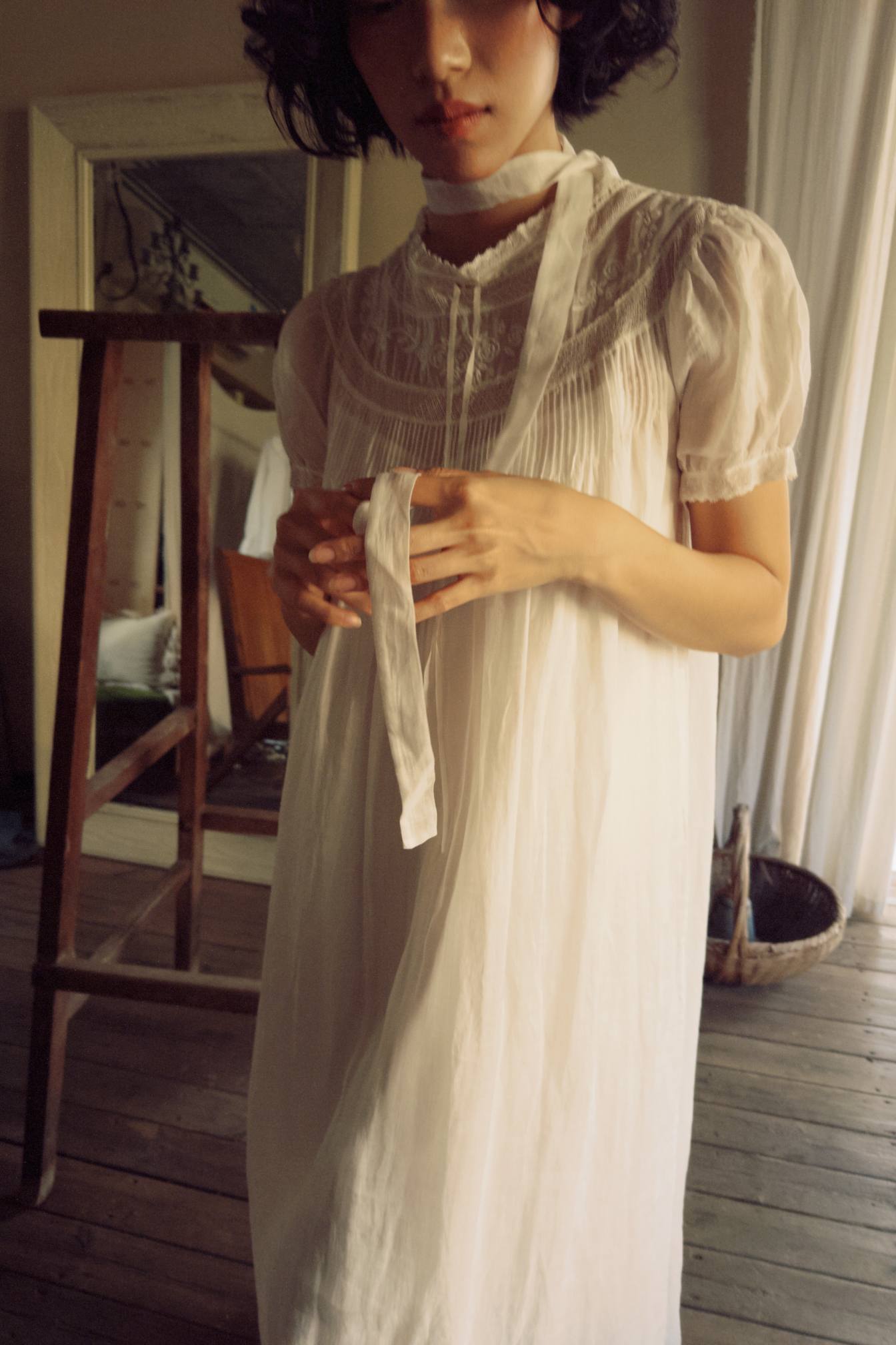 Premium Natural Ramie Two-Piece Dress Set